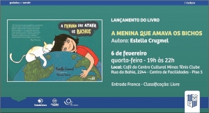 Livro “A menina que amava os bichos” será lançado no dia 6 de fevereiro, através do Projeto “Santa Leitura”