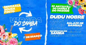 Dudu Nobre e Aline Calixto são atrações da virada do samba em BH – Evento tem entrada GRATUITA