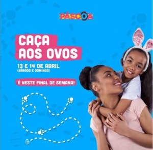 Shopping estação BH promove caça aos ovos de chocolate