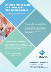 Estácio abre inscrições para o segundo semestre no Programa da Maturidade