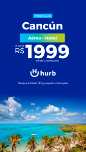 Promoção para Cancún All Inclusive por apenas 12 parcelas de R$166,58 para 2021 (5 dias + Aéreo + Hotel + All Inclusive)