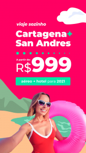 Pacote Cartagena + San Andrés R$ 999,00 para 2021 (Aéreo + Hotel + Taxa Grátis)