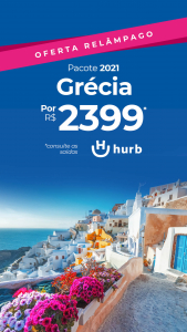 Pacote Grécia (Atenas + Santorini) R$ 2.399,00 para 2021 (Aéreo + Hotel + Taxa Grátis)