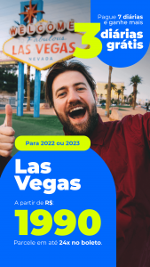 Pacote Las Vegas com 3 Diárias GRÁTIS R$ 1989,00 para Viajar em 2022 ou 2023 (Aéreo + Hotel)