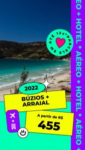 Pacote Búzios + Arraial do Cabo por R$ 455 para 2022 com Aéreo + Hospedagem com Café da Manhã