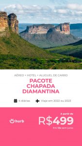 Pacote Chapada Diamantina por R$ 499,00 você pode escolher entre 2022 e 2023 com Aéreo + Hospedagem com Café da Manhã + Aluguel de Carro