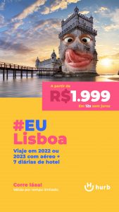 Pacote Lisboa R$ 1999,00 escolha entre 2022 e 2023 com Aéreo + Hospedagem