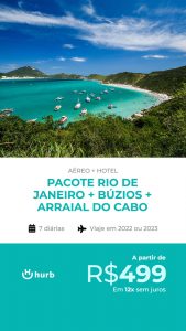 Pacote Rio de Janeiro + Búzios + Arraial do Cabo – 2022 e 2023 por R$ 499 com Aéreo + Hospedagem com Café da Manhã