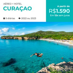 Pacote Curaçao por R$ 1590 escolha uma data entre 2022 e 2023 com Aéreo + Hospedagem