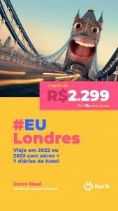 Pacote Londres por R$ 2299 escolhe data entre 2022 e 2023 com Aéreo + Hospedagem com Menor preço garantido