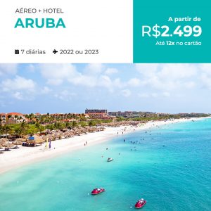 Pacote de Viagem Aruba por 2.499 reais escolha uma data entre 2022 e 2023 com Aéreo + Hospedagem + Café da Manhã