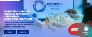 RecordTV Minas passa a fazer parte da grade de programação da SKY