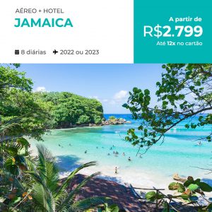 Pacote de Viagem Jamaica (Kingston + Montego Bay) por 2799 reais escolhendo uma data entre 2022 e 2023