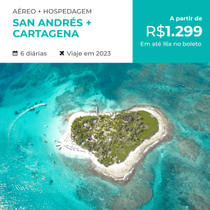 Pacote de Viagem San Andrés + Cartagena em 2023 a partir de 1299 reais com Aéreo + Hospedagem