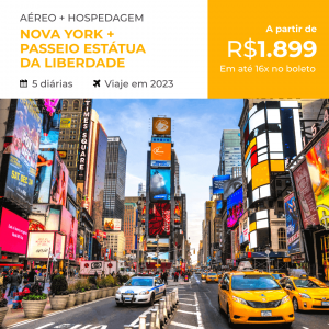 Pacote de Viagem Nova Iorque + Estátua da Liberdade em 2023 a partir de 1899 reais com Aéreo + Hospedagem + Passeio