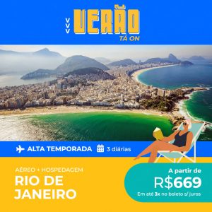 Pacote de Viagem Rio de Janeiro neste Verão 2021/2022 a partir de apenas 669 reais Aéreo + Hospedagem com Café da Manhã em até 12 x no cartão com