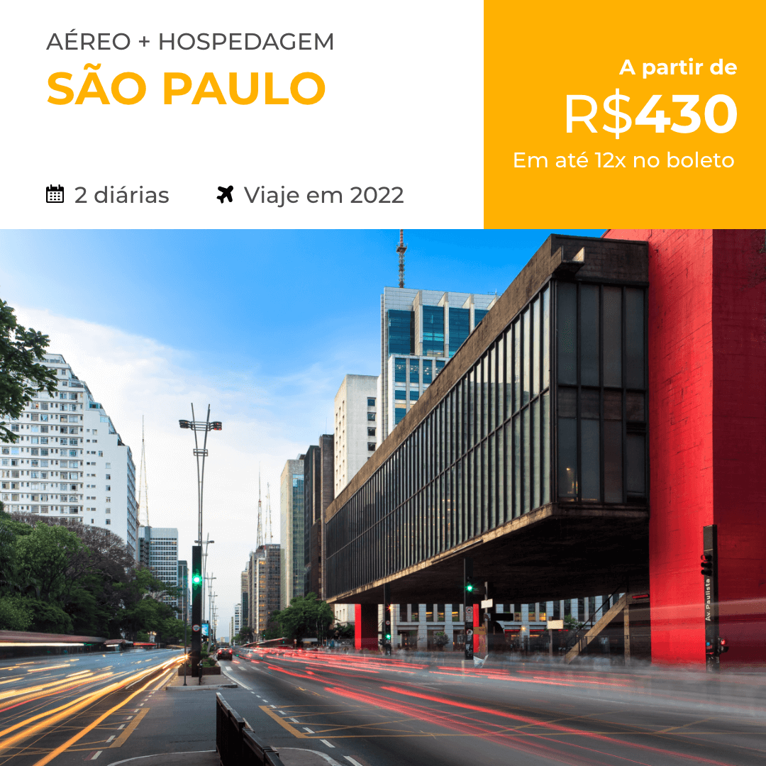 Pacote De Viagem Para São Paulo Em 2022 Por 430 Reais Com Aéreo ...