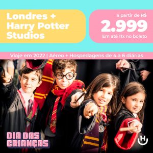 Pacote de Viagem – Londres + Passeio Harry Potter – 2022 a partir de 2999 reais com Aéreo + Hotel + Passeio