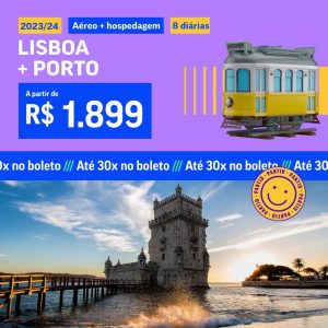 Pacote de Viagem – Lisboa + Porto – 2023 e 2024 a partir de 1899 reais com Aéreo + Hospedagem