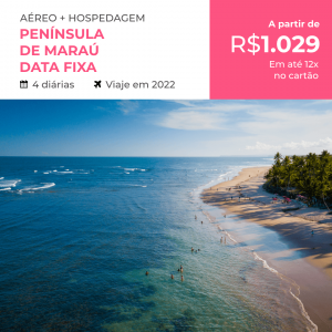 Pacote de Viagem de Data Fixa – Península de Maraú – 1º Semestre 2022 (Data Fixa + Aéreo + Hospedagem)