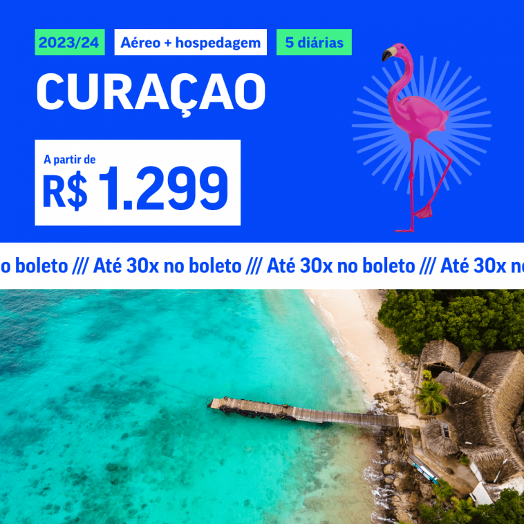 Pacote de Viagem Curaçao e Aéreo Hospedagem Feito com em BH
