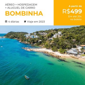 Pacote de Viagem – Bombinhas – 2023 a partir de 499 reais Aéreo + Hospedagem + Aluguel de Carro