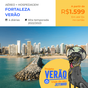 Pacote de Viagem com Aéreo – Fortaleza R$ 1.599,00 para Verão 2022/2023 (Aéreo + Hospedagem + Café da Manhã)