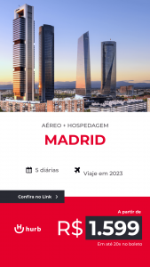 Pacote de Viagem – Madrid (La Casa de Papel) em 2023 a partir de 1599 com Aéreo + Hospedagem 