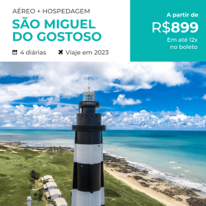 São Miguel do Gostoso, RN Pacote de Viagem – São Miguel do Gostoso (RN) – 2023 a partir de R$ 899,00 reais com Aéreo + Hospedagem + Café da Manhã + Transfer