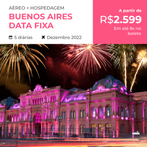 Pacote de Viagem de Data Fixa – Buenos Aires – Réveillon 2022/2023 a partir de R$2.599