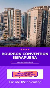 Bourbon Convention Ibirapuera diárias a partir de R$ 221,00 reais