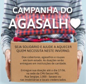 CMI/Secovi-MG promove campanha solidária para arrecadar agasalhos