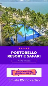 Portobello Resort e Safari diárias a partir de R$ 1259,00 reais