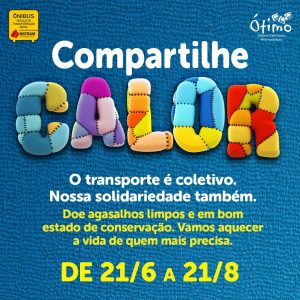 Campanha do Consórcio ÓTIMO e SINTRAM mobiliza empresários, funcionários e passageiros, para arrecadar cobertores e agasalhos em bom estado