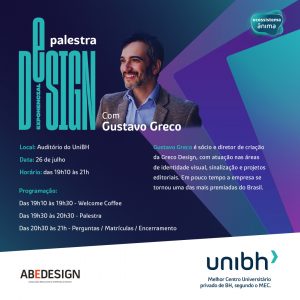 UniBH recebe Gustavo Greco com a palestra Design Exponencial